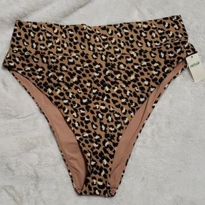 NWT High Waisted Hi Cut Cheeky Bikini Bottoms